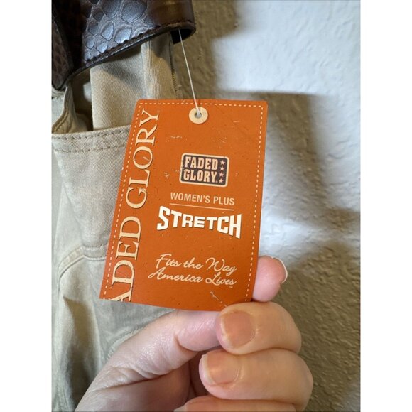 VTG Faded Glory Women’s Denim Midi Skirt 18 Blue Fit Flare Boho Western Cottage - Picture 9 of 13